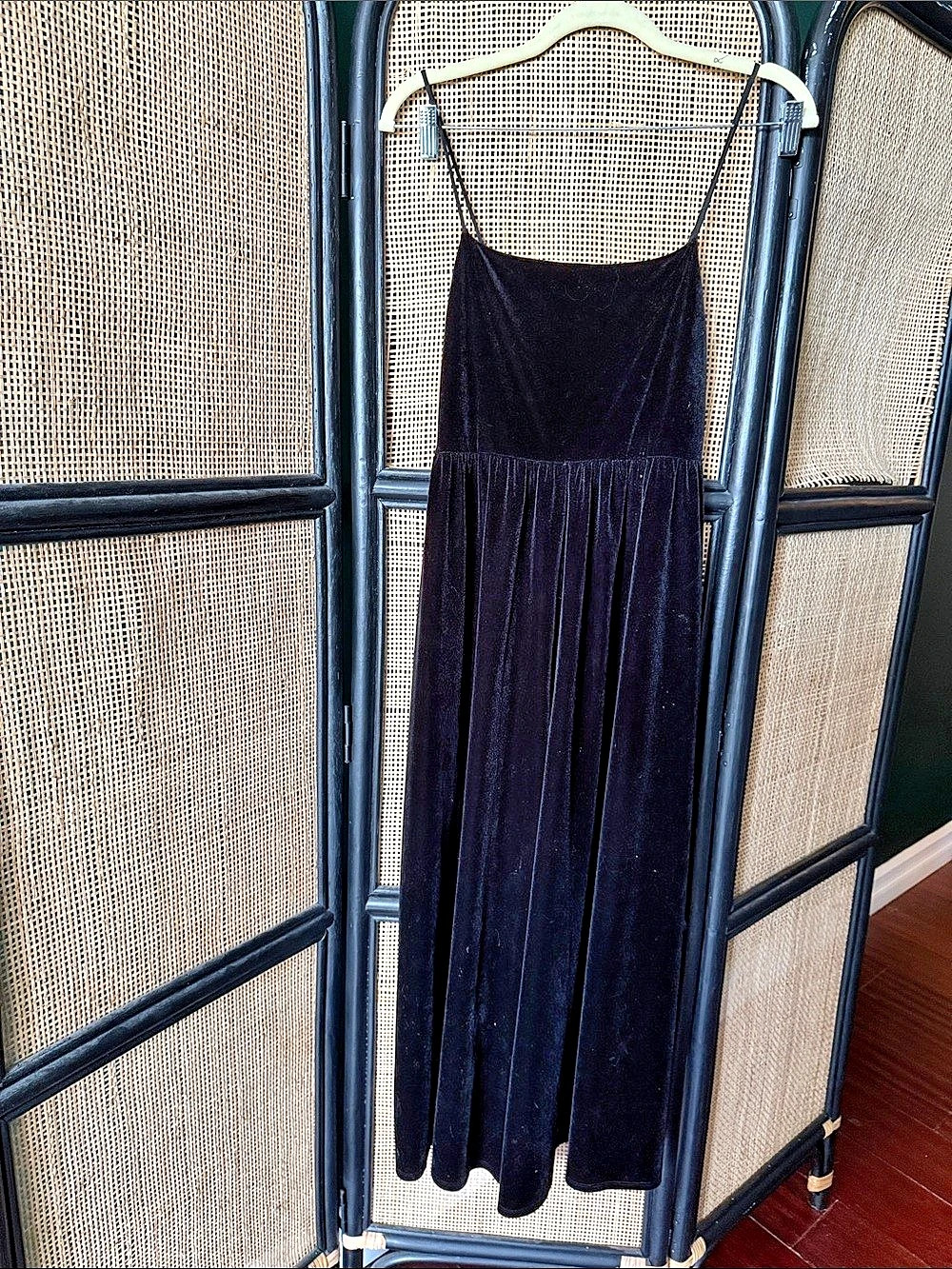 Black Velvet Maxi Dress Like New